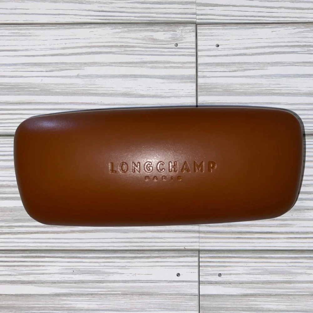 Longchamp Paris brown hard glasses case